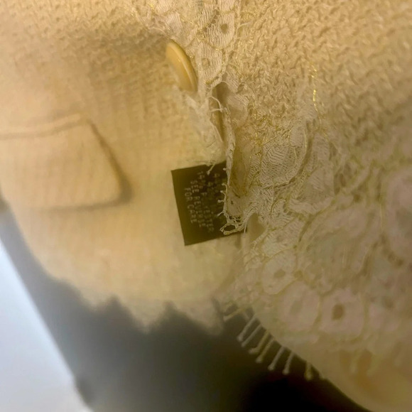 Rickie Freeman for Teri John beautiful size 10 silk lace and cotton  blazer - Picture 6 of 6